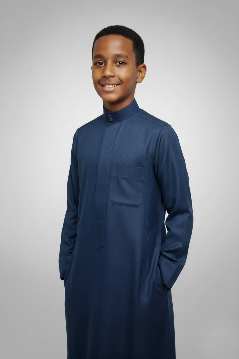 Winter Blue Classic Thobe for Kids